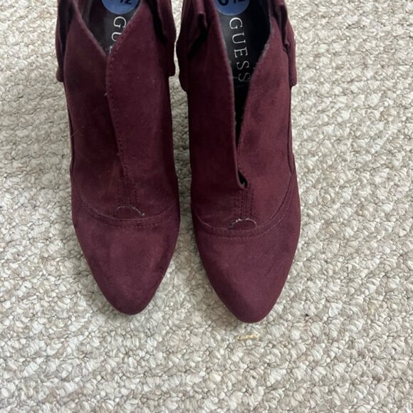 Guess Purple Booties ankle boots heeled size 6.5 - Picture 2 of 8